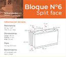 Bloque Split Face de 6"